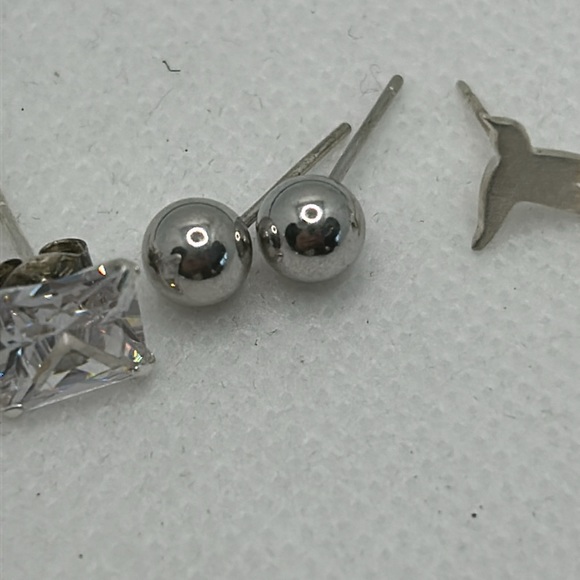 Three pairs of Silver (925) Earrings - Picture 3 of 9